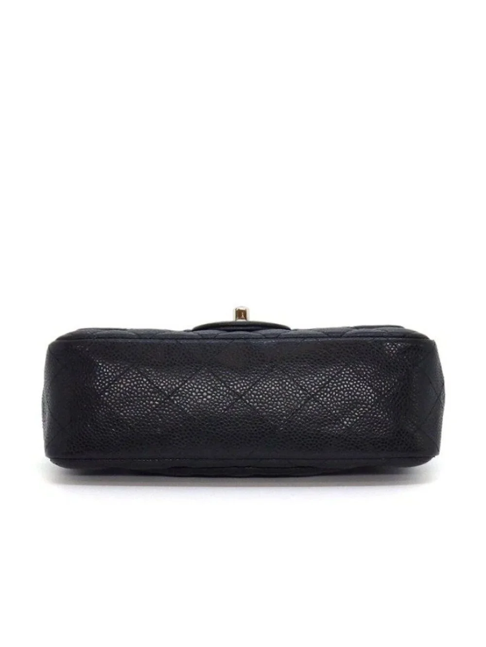 Chanel Shoulder Bag Quilted 20 Mini Classic Black Caviar Leather